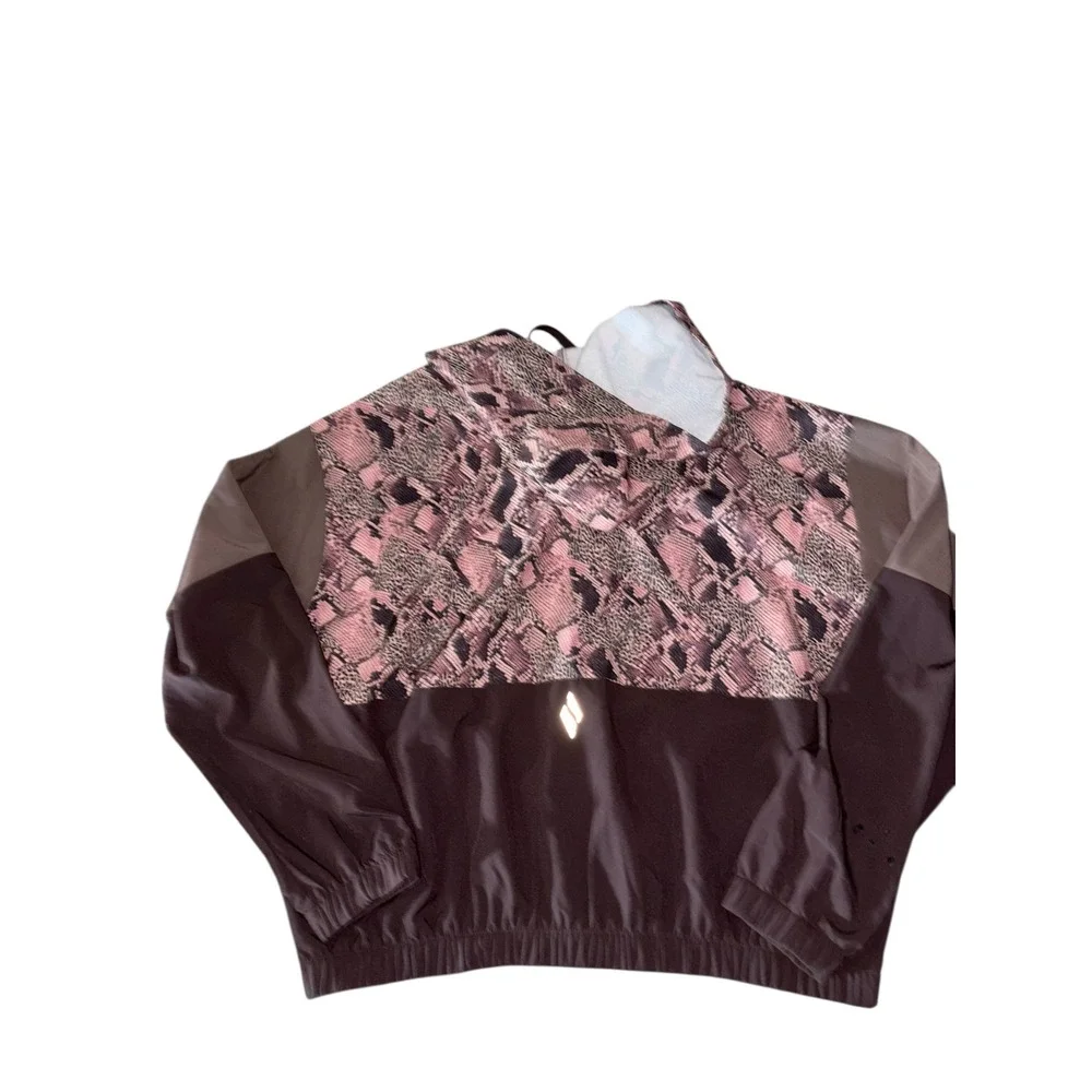 Skechers Ravenous Windbreaker Jacket Hoodie Full Zip in Snake Print‎ sz M